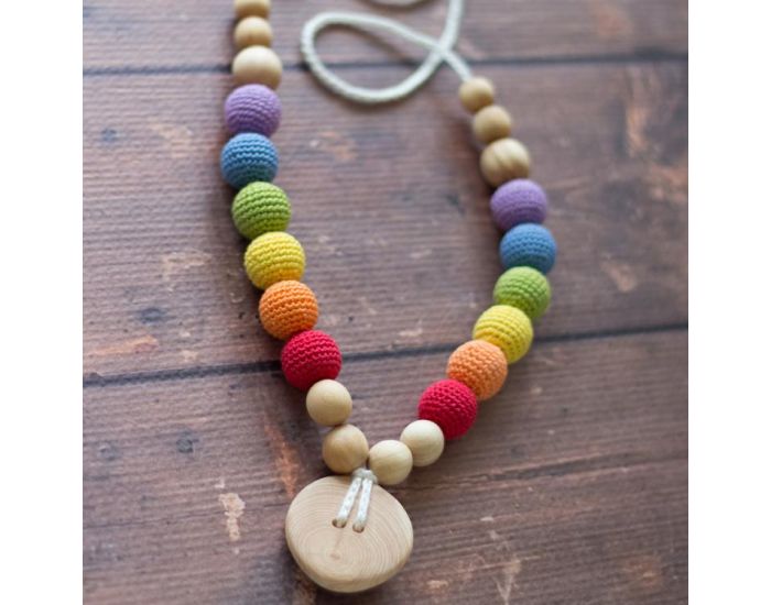 KANGAROO CARE Collier d'allaitement et de portage Double Rainbow Genvrier (1)