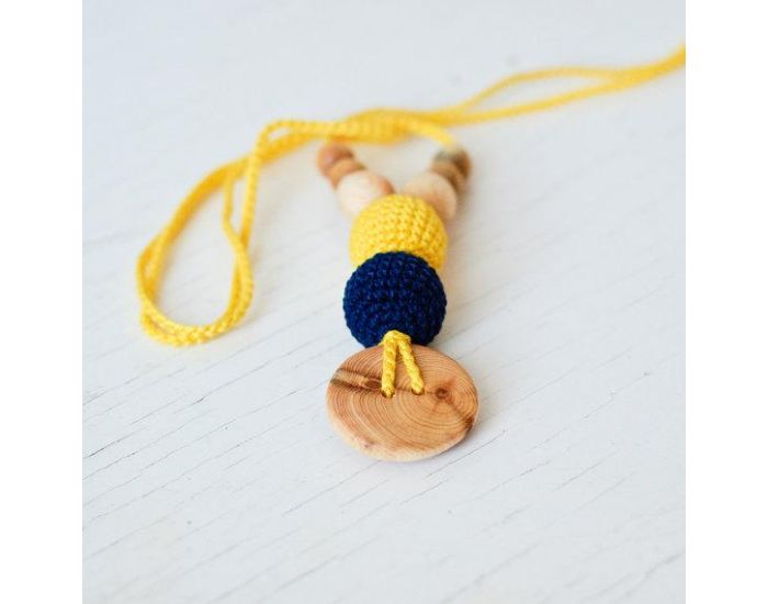 KANGAROO CARE Collier d'allaitement et de portage Yellow & Navy blue Genvrier - BN008 (2)