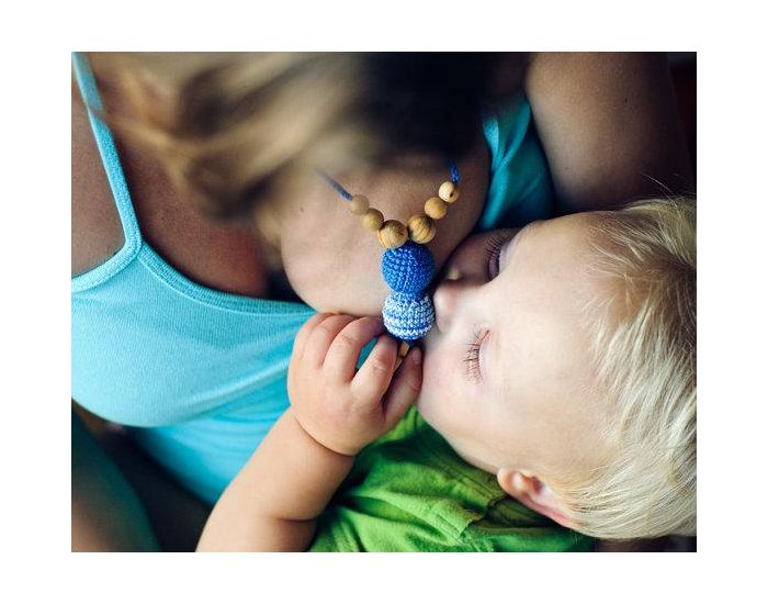 KANGAROOCARE Collier d'allaitement et de portage Shades of blue Genvrier (3)