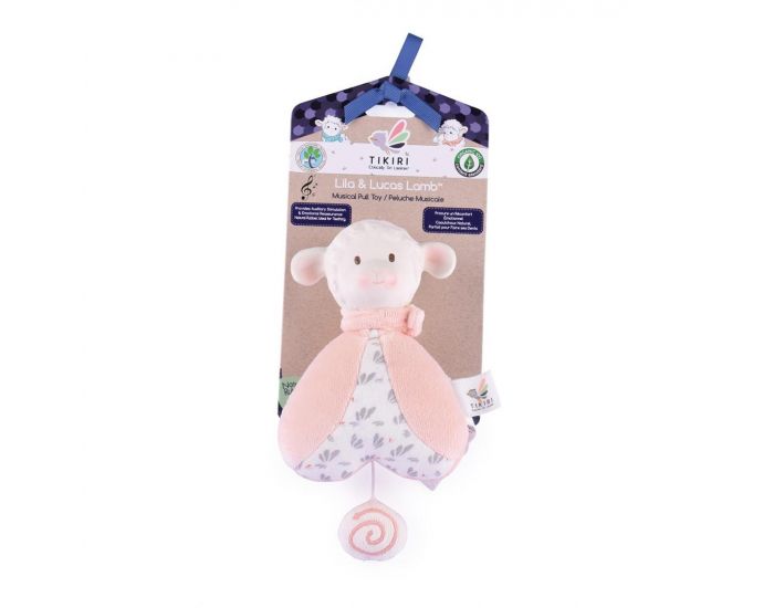 TIKIRI Jouet Musical Coton Bio & Caoutchouc Naturel - D�s la naissance - Rose (7)