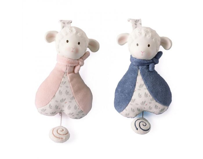 TIKIRI Jouet Musical Coton Bio & Caoutchouc Naturel - D�s la naissance - Rose (8)