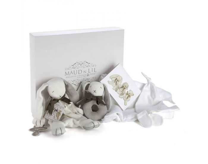 MAUD'N LIL Coffret cadeau de naissance bio de luxe avec doudou (12)
