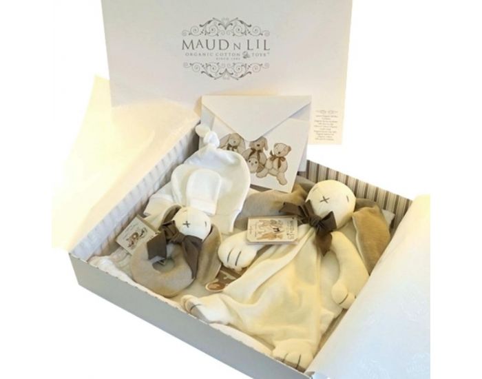 MAUD'N LIL Coffret cadeau de naissance bio de luxe avec doudou (15)