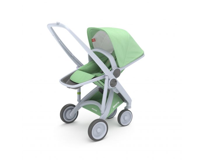 GREENTOM Greentom - Poussette cologique Upp 3 en 1 - Vert menthe / gris (17)