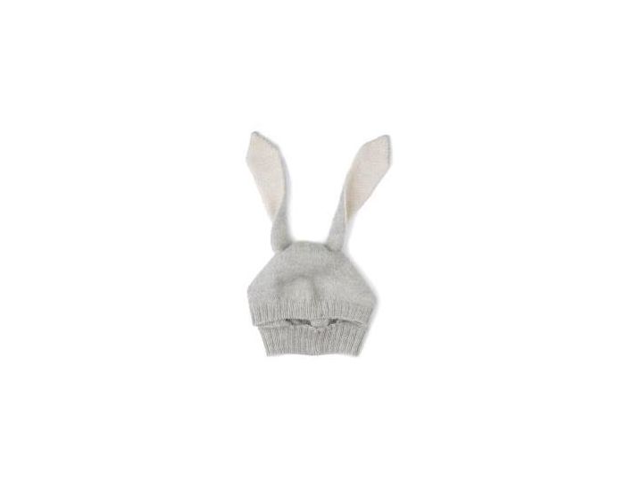 OEUF NYC Bonnet bébé lapin gris en laine d'alpaga Gris (2)