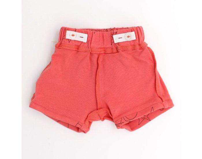 LA QUEUE DU CHAT Short Bb en Coton Bio - Corail (4)