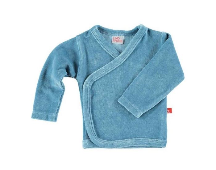 LIMOBASICS Brassi�re B�b� en Velours Bio - Bleu - 56 cm 1-2 mois (1)