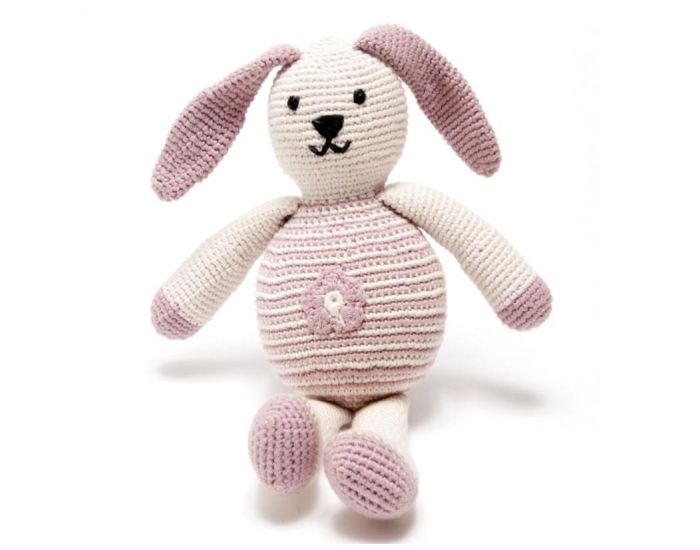 PEBBLE Lapin Rose en Coton Bio �quitable - D�s la naissance (1)