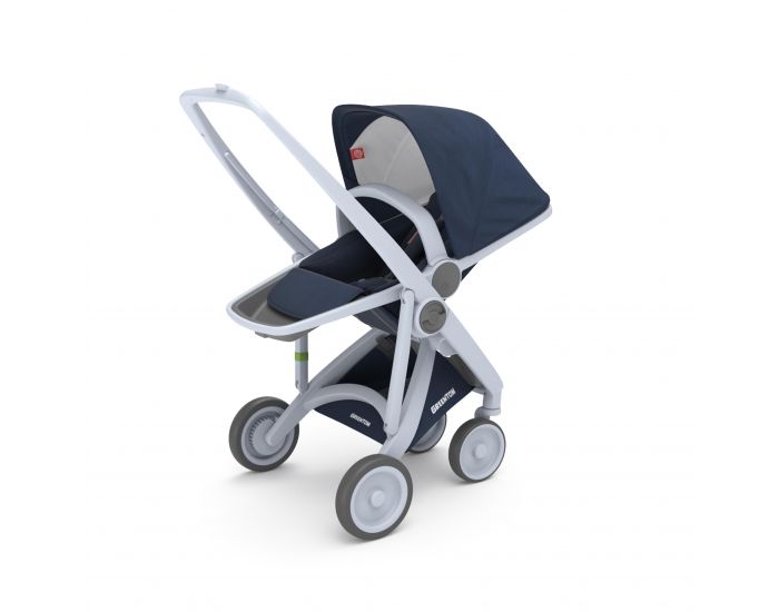 GREENTOM Greentom - Poussette cologique Upp 3 en 1 - Bleu marine / gris (17)