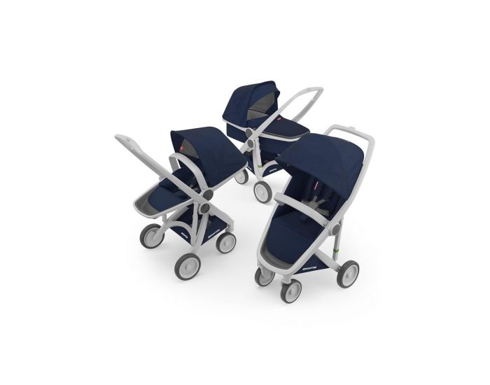 GREENTOM Greentom - Poussette cologique Upp 3 en 1 - Bleu marine / gris (10)