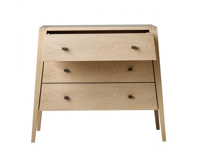 LEANDER Commode 3 tiroirs Linea en chne massif (5)