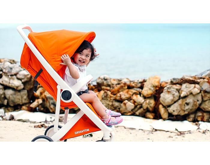 GREENTOM Greentom - Poussette cologique Upp 3 en 1 - Orange / gris (15)