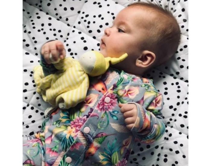 BEST YEARS Doudou Lutin en Coton Bio - Jaune & Blanc - D�s la Naissance (1)