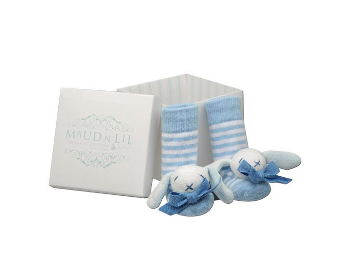 MAUD'N LIL Chaussons Bb Lapin en Coton Bio 0-9 mois (12)