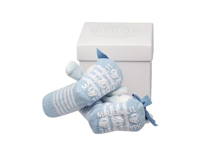 MAUD'N LIL Chaussons Bb Lapin en Coton Bio 0-9 mois (7)