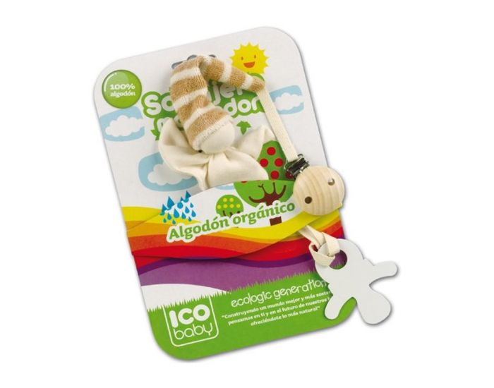 ICOBABY Attache Sucette � Mordre en Coton Bio (1)
