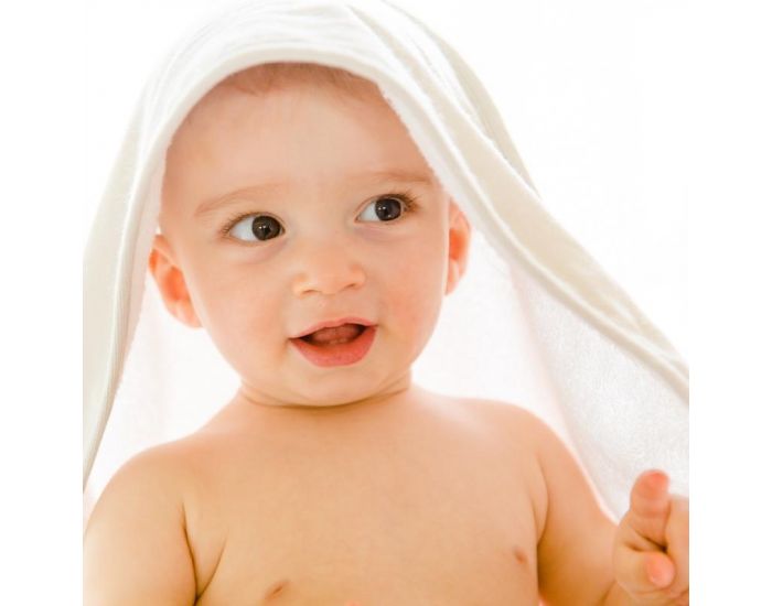 GLOOP! Tablier de Bain B�b� en Coton Bio Etoiles - Blanc (3)