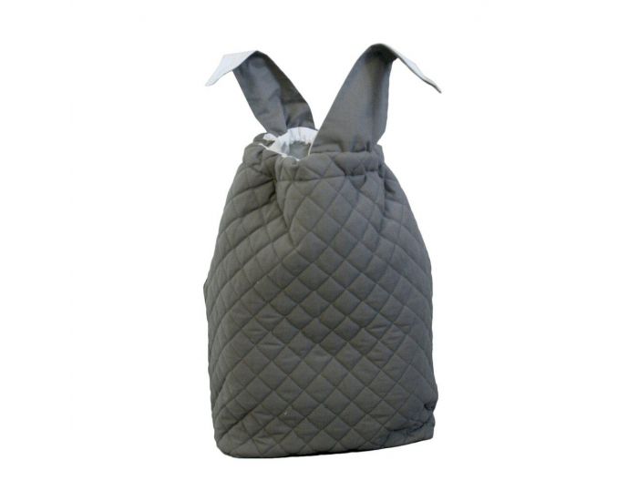 FABELAB Grand sac de rangement en coton bio Lapin Pirate - Blanc (9)