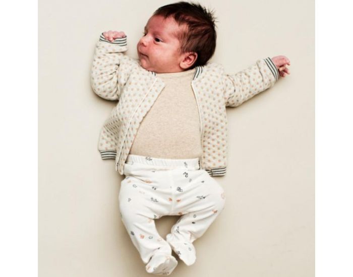 KIDSCASE Veste Bb Zippe en Coton Bio - Beige (3)