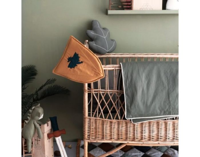 FABELAB Coussin Feuille en Coton Bio (1)