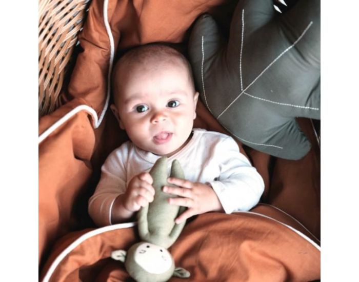 FABELAB Coussin Feuille en Coton Bio (2)