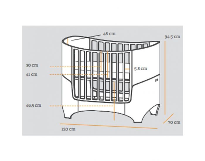 LEANDER Lit Bb volutif 0-8 ans avec Matelas (16)