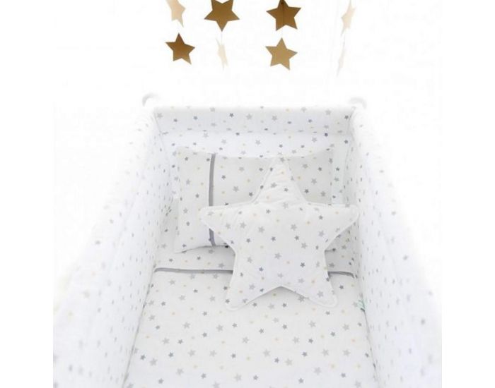 GLOOP! Coussin �toile en Coton Bio 40x40 cm - Blanc (5)