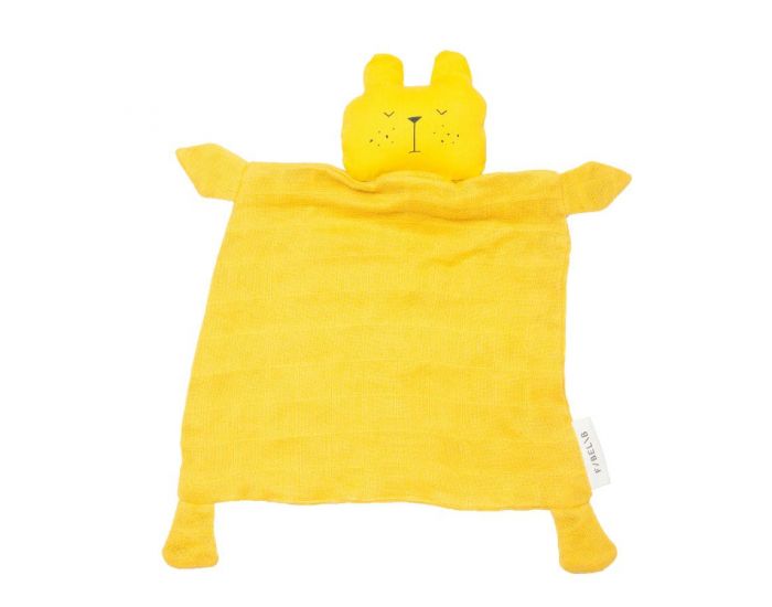 FABELAB Doudou Ours en Mousseline de Coton Bio - D�s la Naissance - Jaune (5)