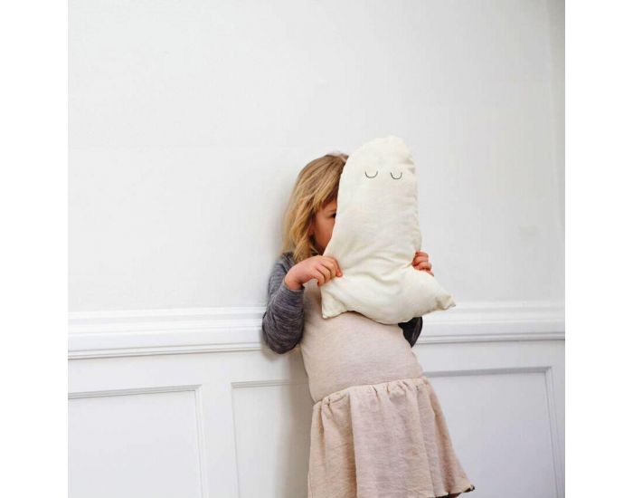 FABELAB Coussin Fant�me en Coton Bio - Vanille (1)