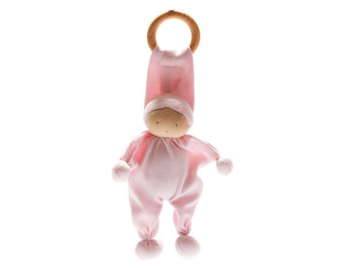 BEST YEARS Anneau de dentition en Coton Bio - Lutin Rose (1)