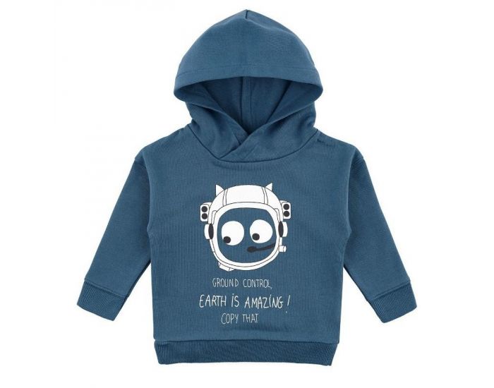 LA QUEUE DU CHAT Sweat Enfant  Capuche en Coton Bio Blanc (12)