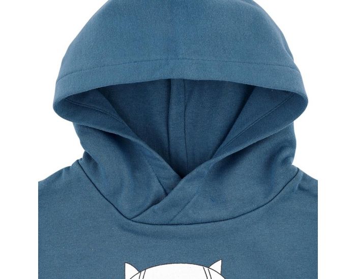 LA QUEUE DU CHAT Sweat Enfant  Capuche en Coton Bio Blanc (17)