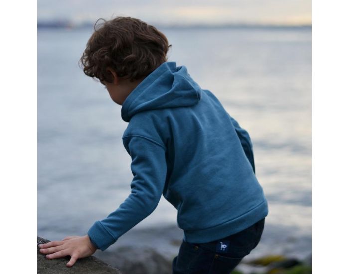 LA QUEUE DU CHAT Sweat Enfant  Capuche en Coton Bio Blanc (6)