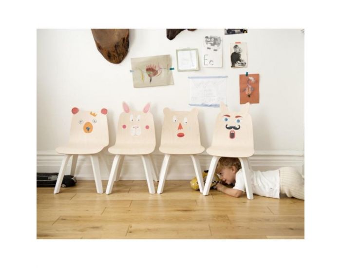 OEUF NYC Lot de 2 chaises enfant  oreilles Ours (5)