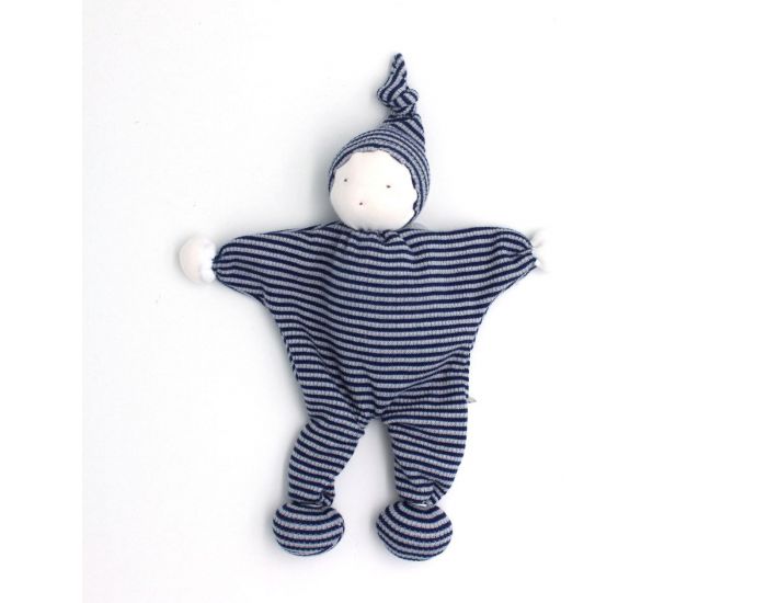 BEST YEARS Doudou Lutin en Coton Bio - Rayures Bleu Marine - Ds la Naissance (4)