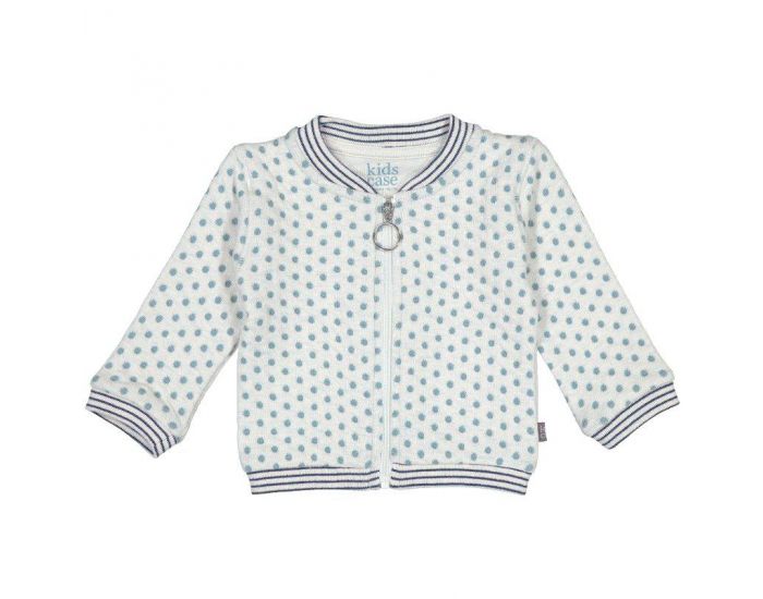 KIDSCASE Veste Bb Zippe en Coton Bio - Bleu (3)