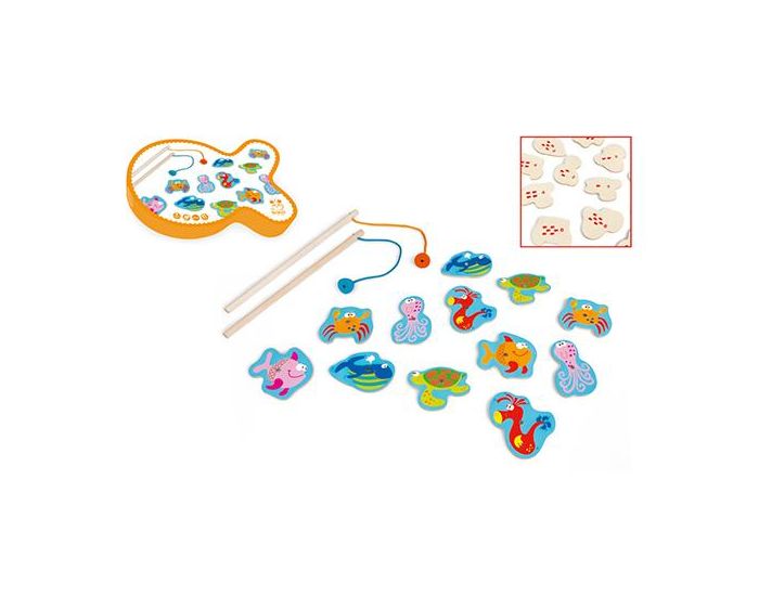 SCRATCH EUROPE Jeu de pche Poissons amusants Orange - Ds 18 mois (1)