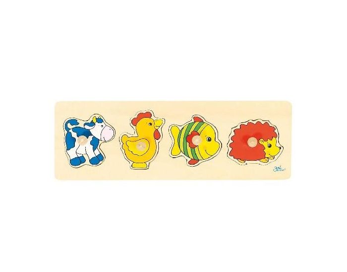 GOKI Puzzle  boutons Animaux fun 4 lments - Ds 12 mois (1)
