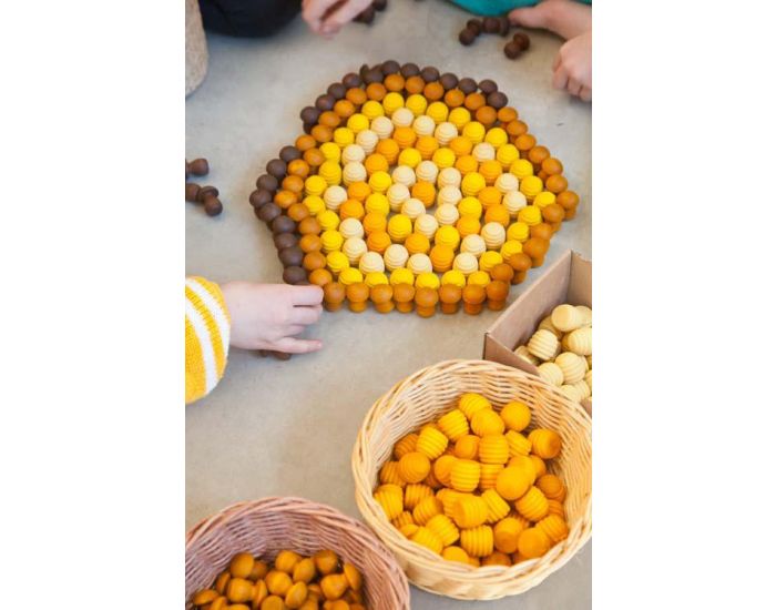 GRAPAT Jouets libres Mandala minis nids d'abeille en bois - Ds 36 mois (4)