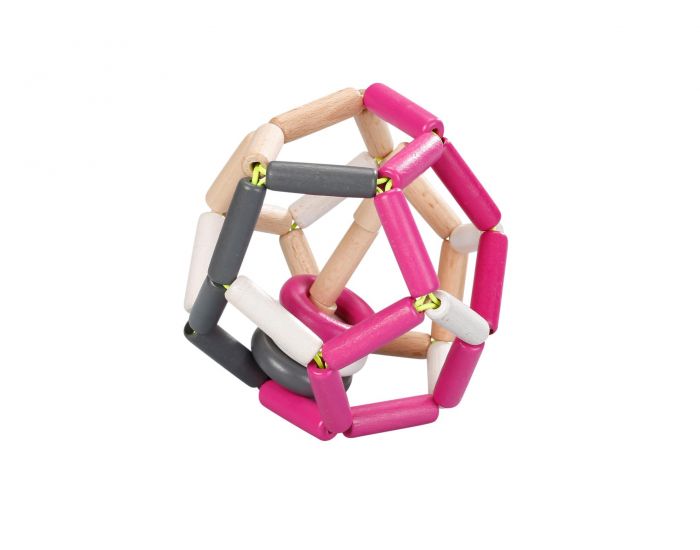 KIKADU Balle d'activit� bois Rose - D�s 6 mois (1)