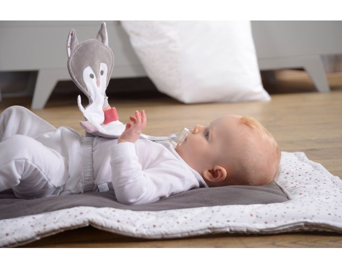 KIKADU Doudou Etiquettes Renard Etoiles Rose - Ds la Naissance (1)