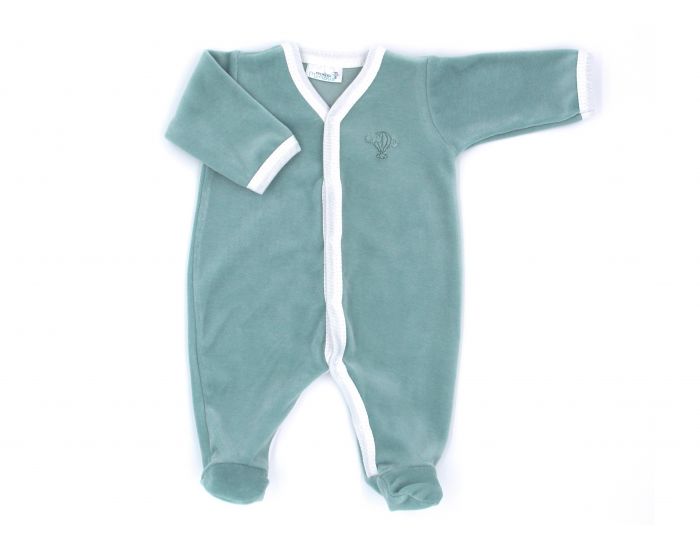 PREMIERS MOMENTS Pyjama (Dors Bien) velours - 100% Coton bio - For�t (1)