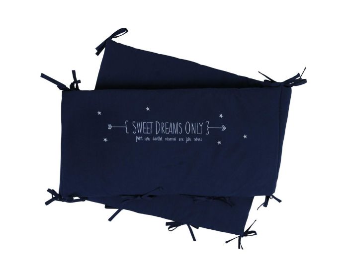 LITTLE CREVETTE Tour de Lit Bleu Marine Sweet Dreams (3)
