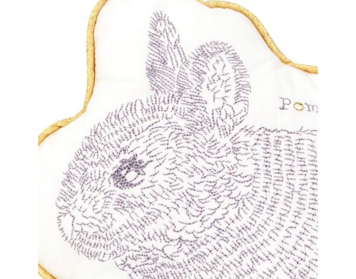 LITTLE CREVETTE Coussin Pompom Le Lapin (8)