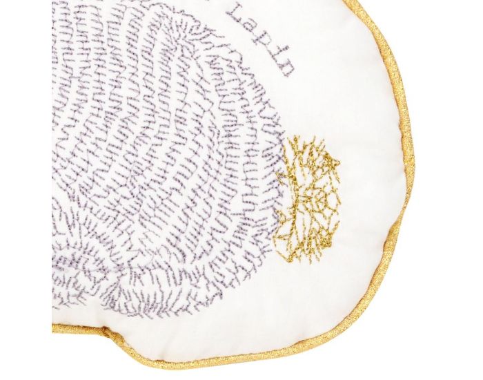 LITTLE CREVETTE Coussin Pompom Le Lapin (9)