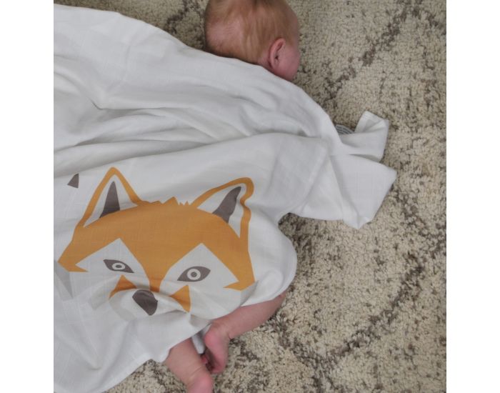 CAROTTE & CIE Lot de 2 maxi Langes coton bio 100x100 cm (5)