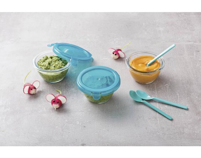 PYREX Plat rond + couvercle violet 11 cm (3)