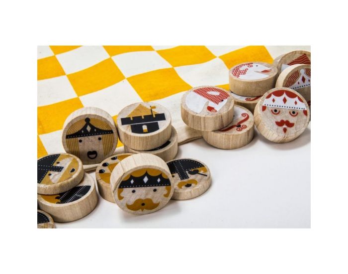 LES JOUETS LIBRES Jeu d'Echecs Ecologique en Bois - La Cour du Roi - Ds 4 ans (17)