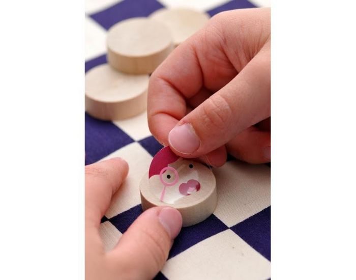 LES JOUETS LIBRES Jeu de Dames Ecologique en Bois - Mesdames & Messieurs  - Ds 4 ans (19)