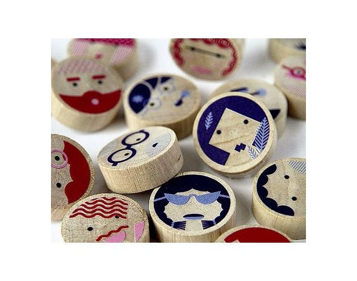 LES JOUETS LIBRES Jeu de Dames Ecologique en Bois - Mesdames & Messieurs  - Ds 4 ans (22)